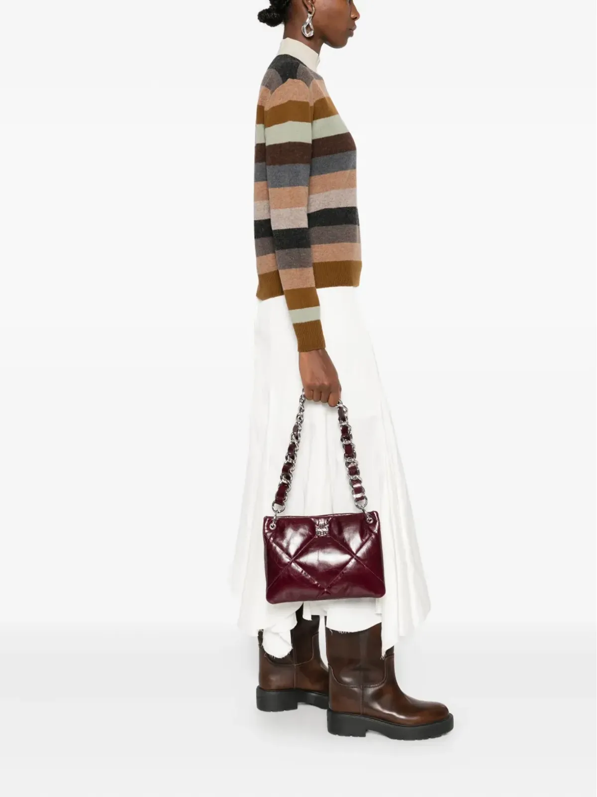 Tory Burch キルティングチェーンストラップショルダーバッグ - 画像2