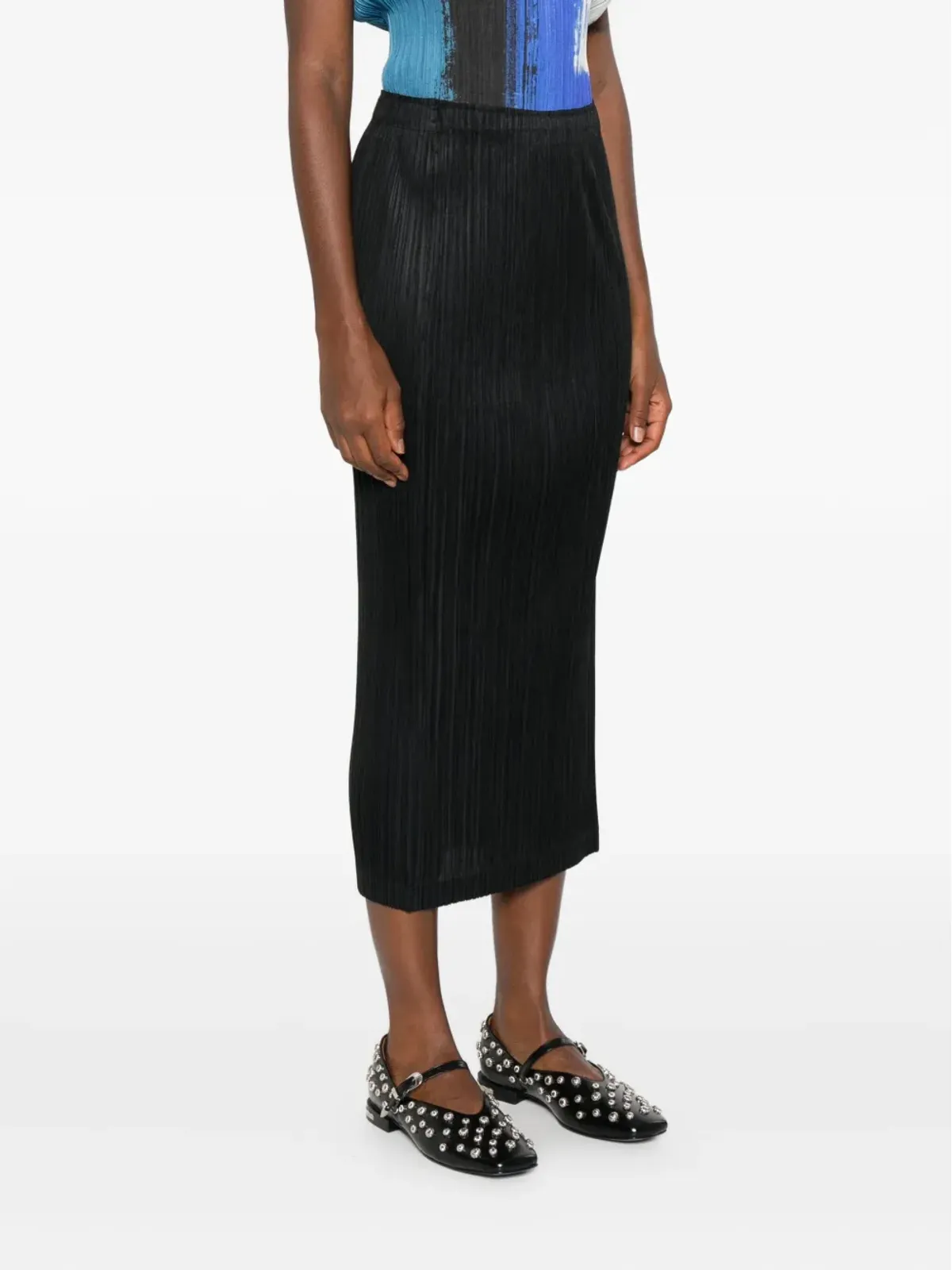 Pleats Please Issey Miyake プリーツ入りストレートスカート - 画像3