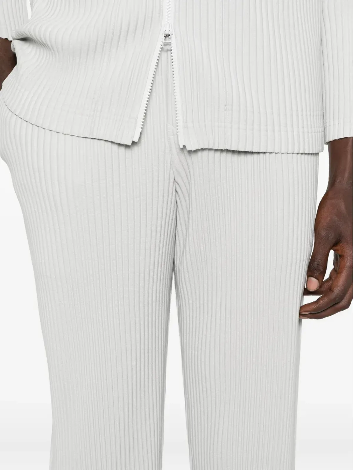 Homme Plissé Issey Miyake プリーツエラスティッククロップドパンツ - 画像5