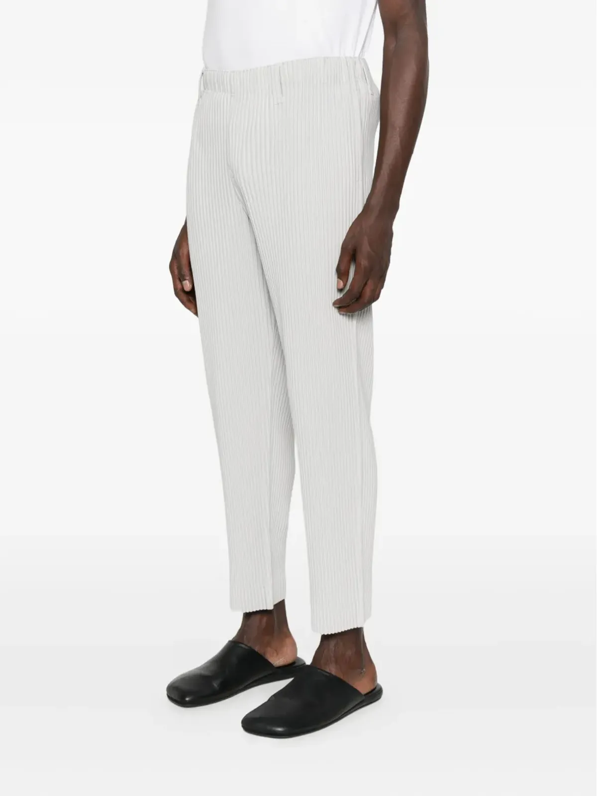 Homme Plissé Issey Miyake プリーツエラスティッククロップドパンツ - 画像3