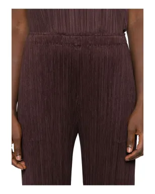 Pleats Please Issey Miyake plissé split-hem trousers - Brown - サムネイル5