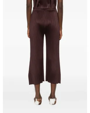 Pleats Please Issey Miyake plissé split-hem trousers - Brown - サムネイル4