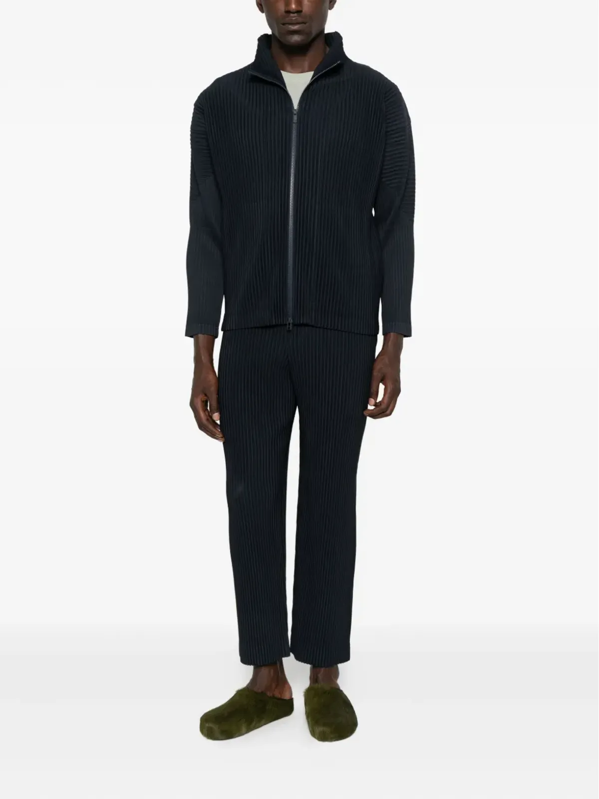 Homme Plissé Issey Miyake プリーツジップフロントシャツジャケット - 画像2