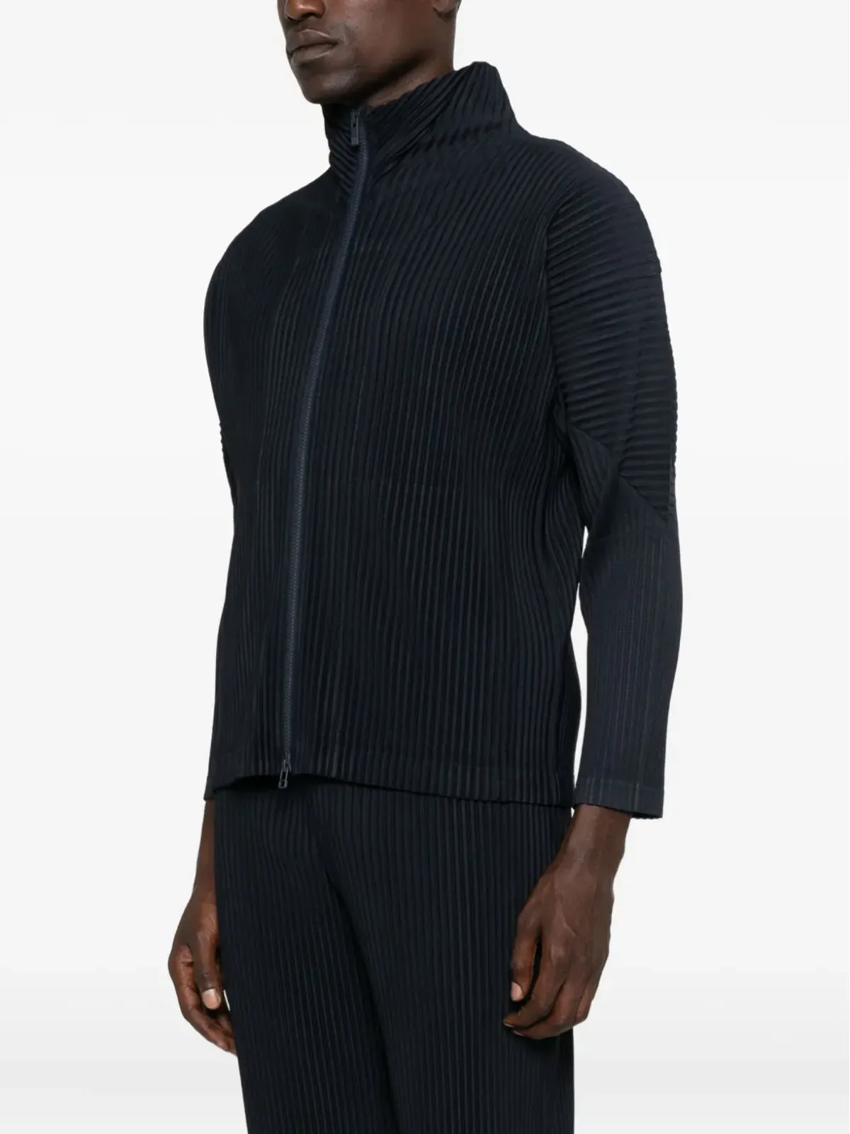 Homme Plissé Issey Miyake プリーツジップフロントシャツジャケット - 画像3