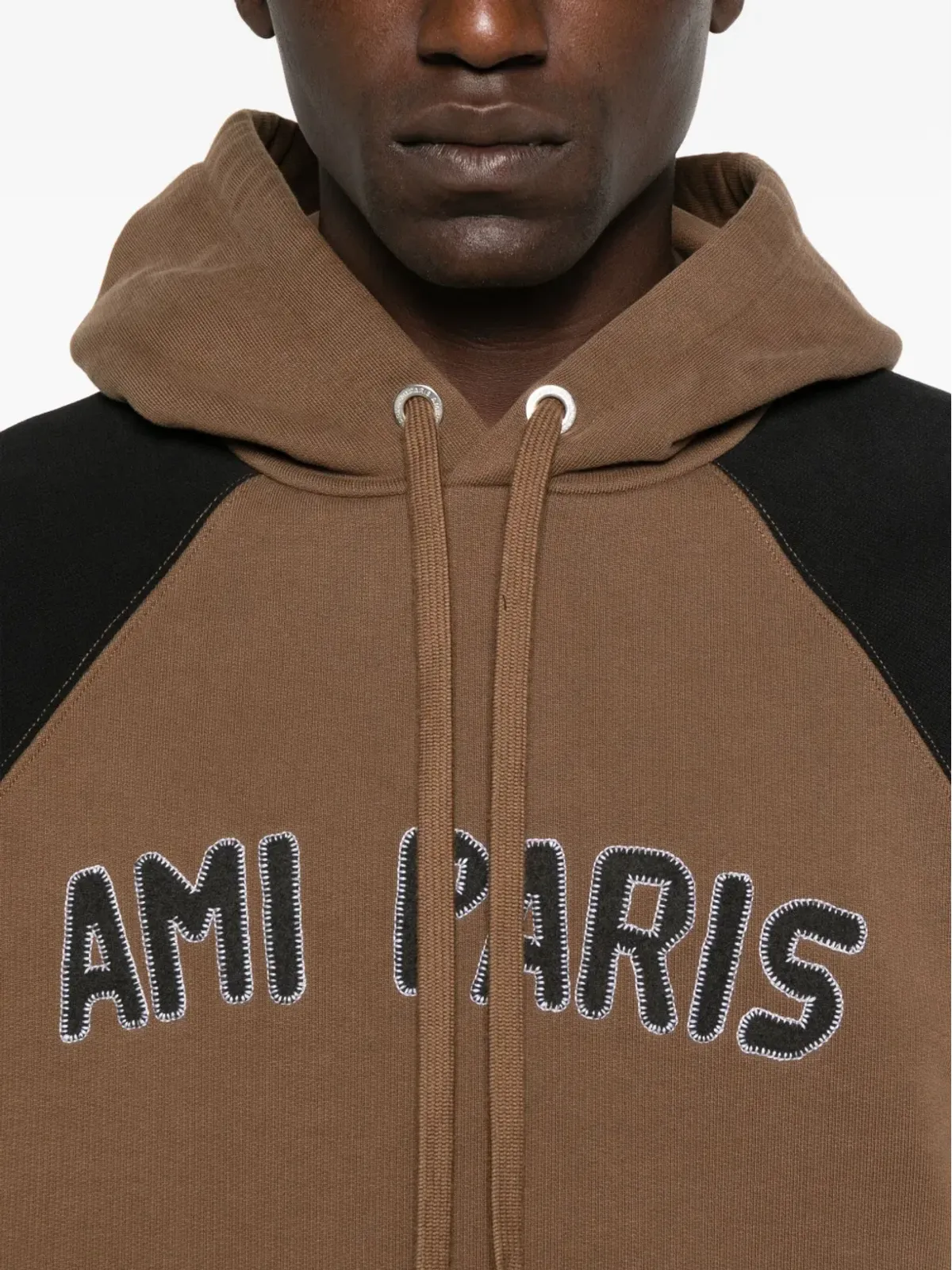 AMI Paris ラグランスリーブ刺繍フーディ - 画像5