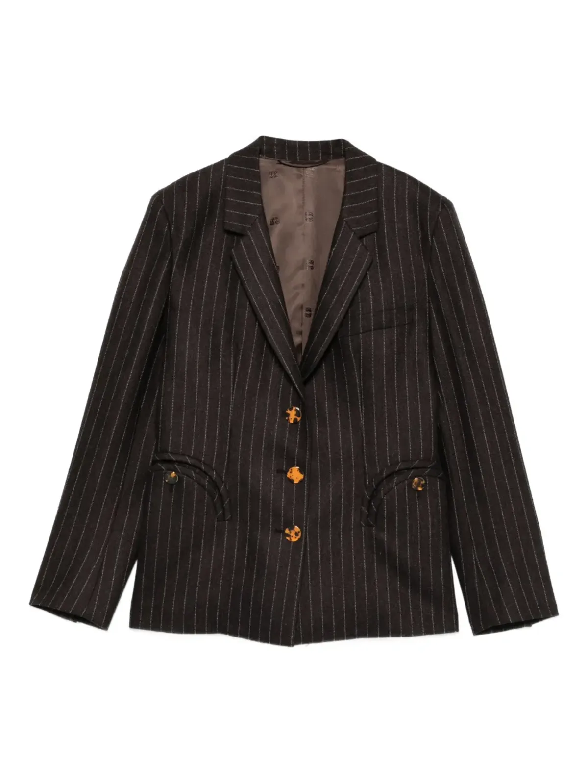 Blazé Milano Lady Maud ピンストライプ ボタンディテール ブレザー - 画像1