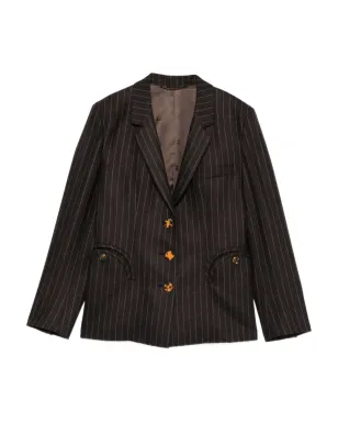 Blazé Milano Lady Maud ピンストライプ ボタンディテール ブレザー - サムネイル1
