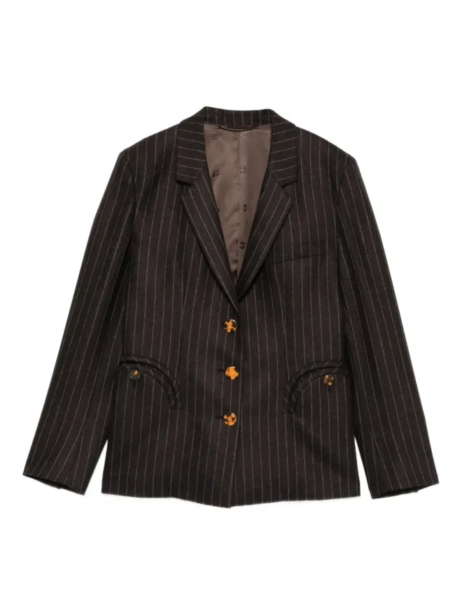 Blazé Milano Blazé Milano Lady Maud ピンストライプ ボタンディテール ブレザーの商品画像