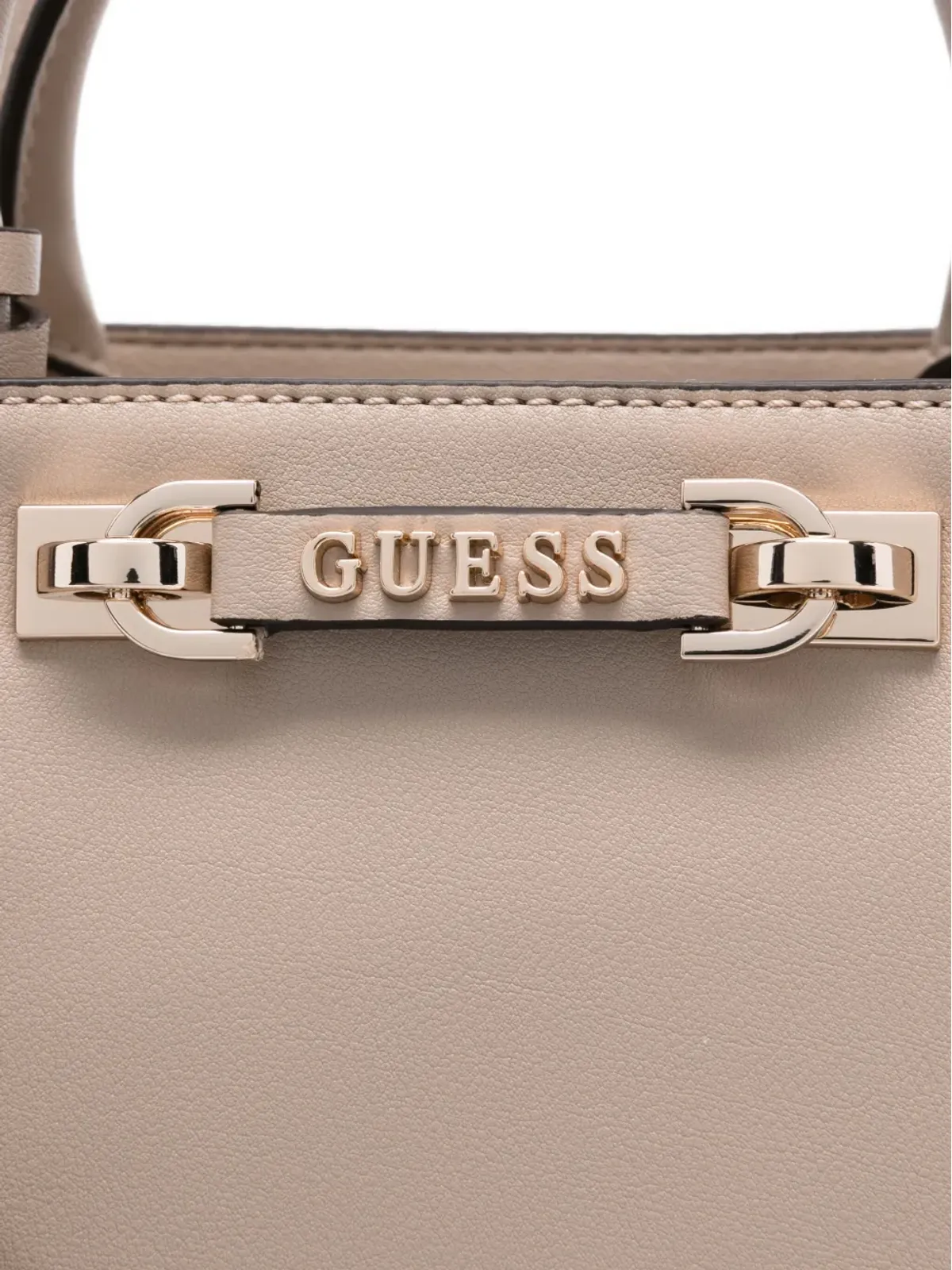 GUESS USA ダブルハンドル ロゴプレート トートバッグ - 画像3