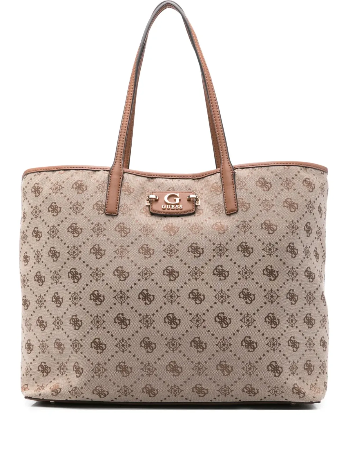GUESS USA ロゴプレートモノグラム トートバッグ - 画像1