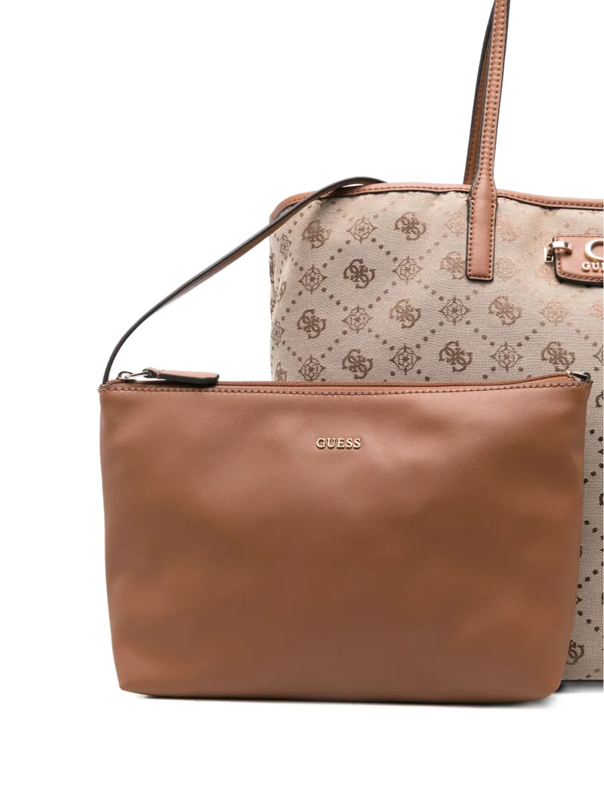 GUESS USA ロゴプレートモノグラム トートバッグ - 画像3