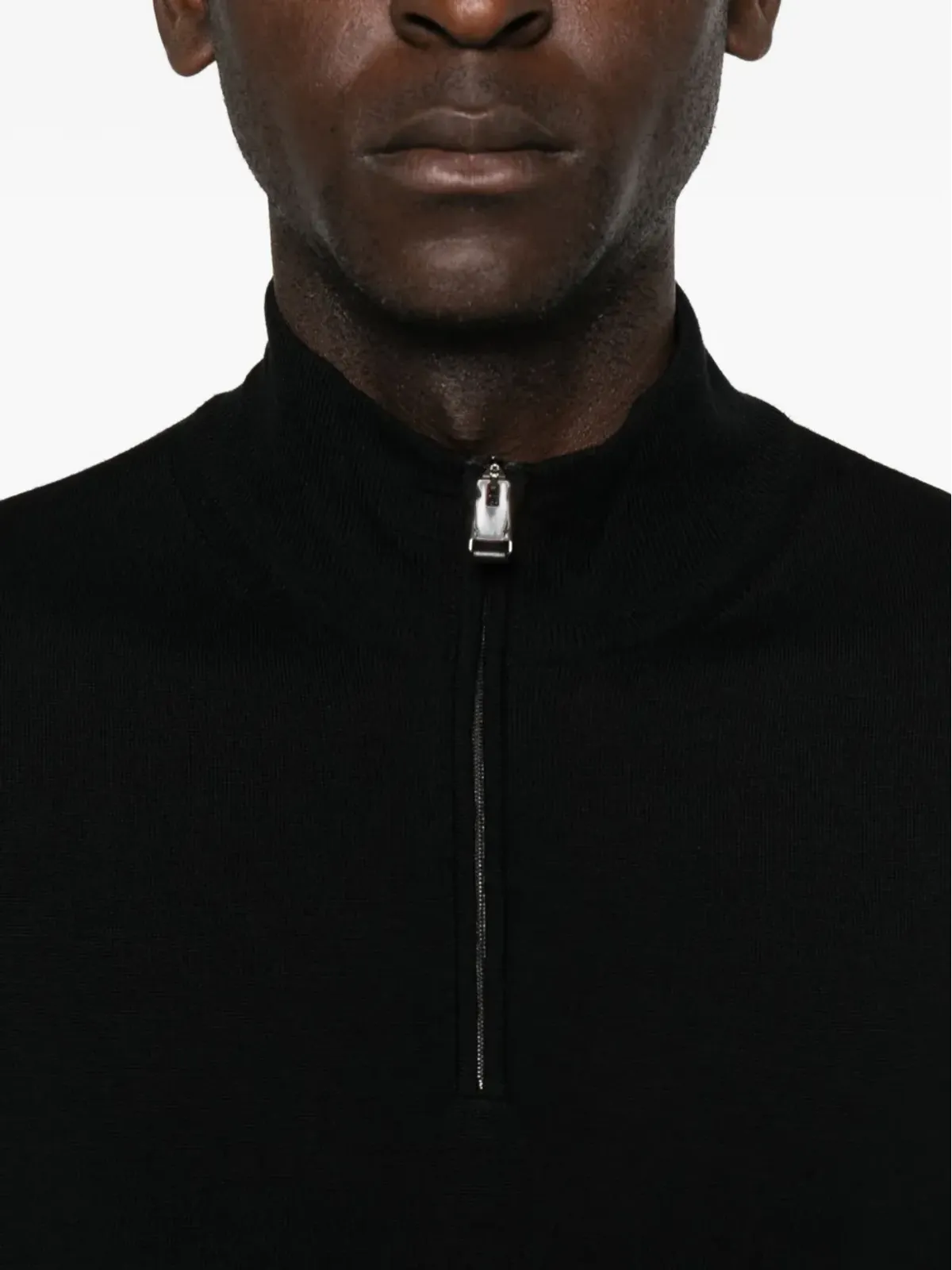 Canali ハイネックジップフロントセーター - 画像5