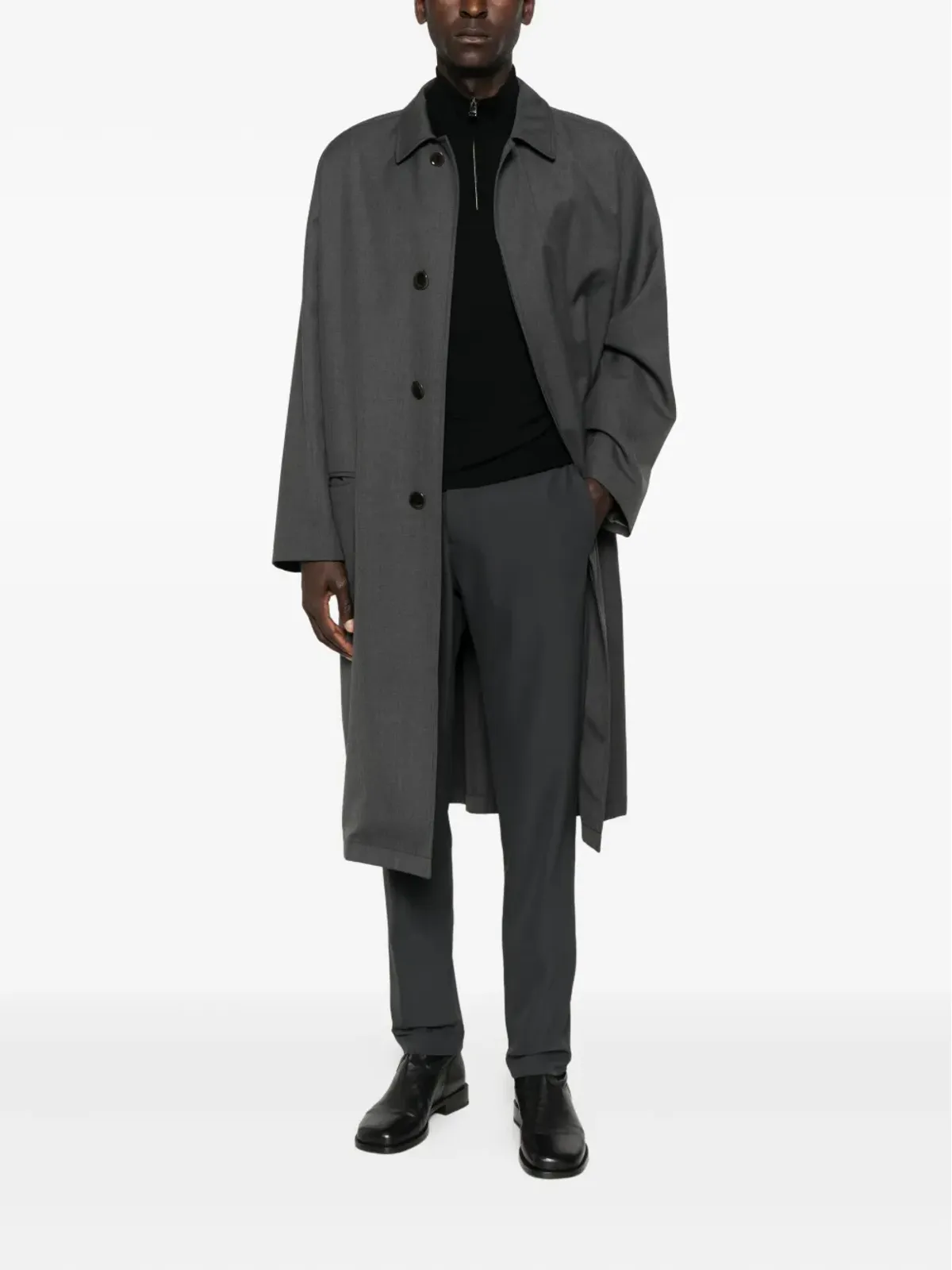 Canali ハイネックジップフロントセーター - 画像2