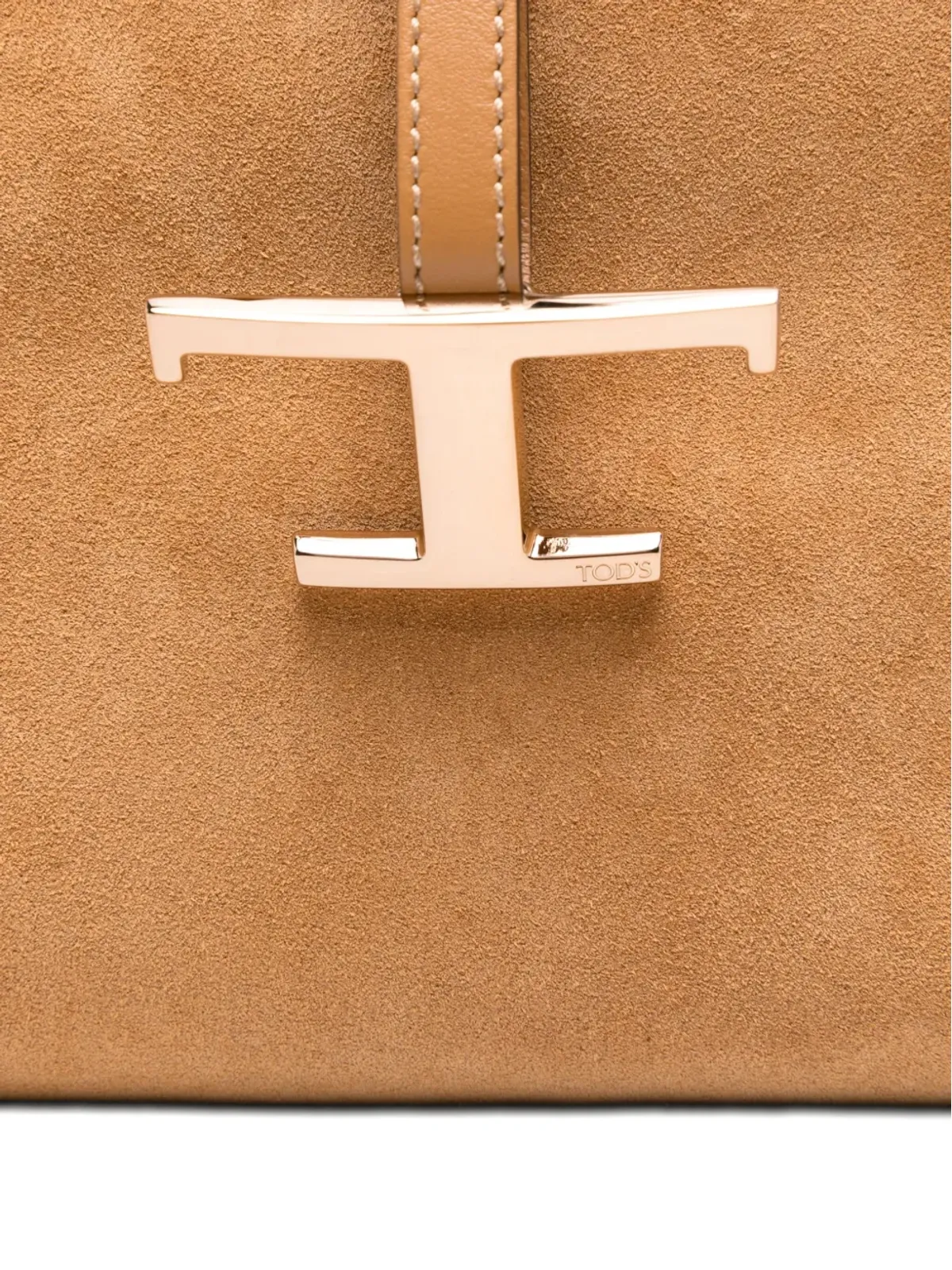 Tod's タイムレス スウェード T-バックル ショルダーバッグ - 画像3