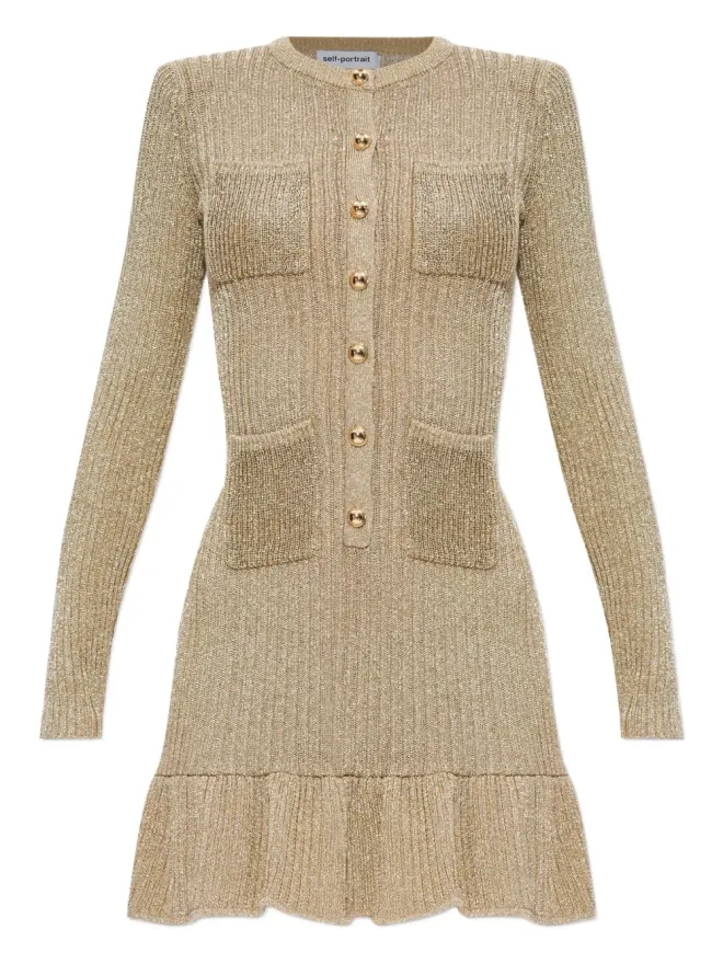 self-portrait Self-Portrait ロングスリーブ・フリルドレスの商品画像