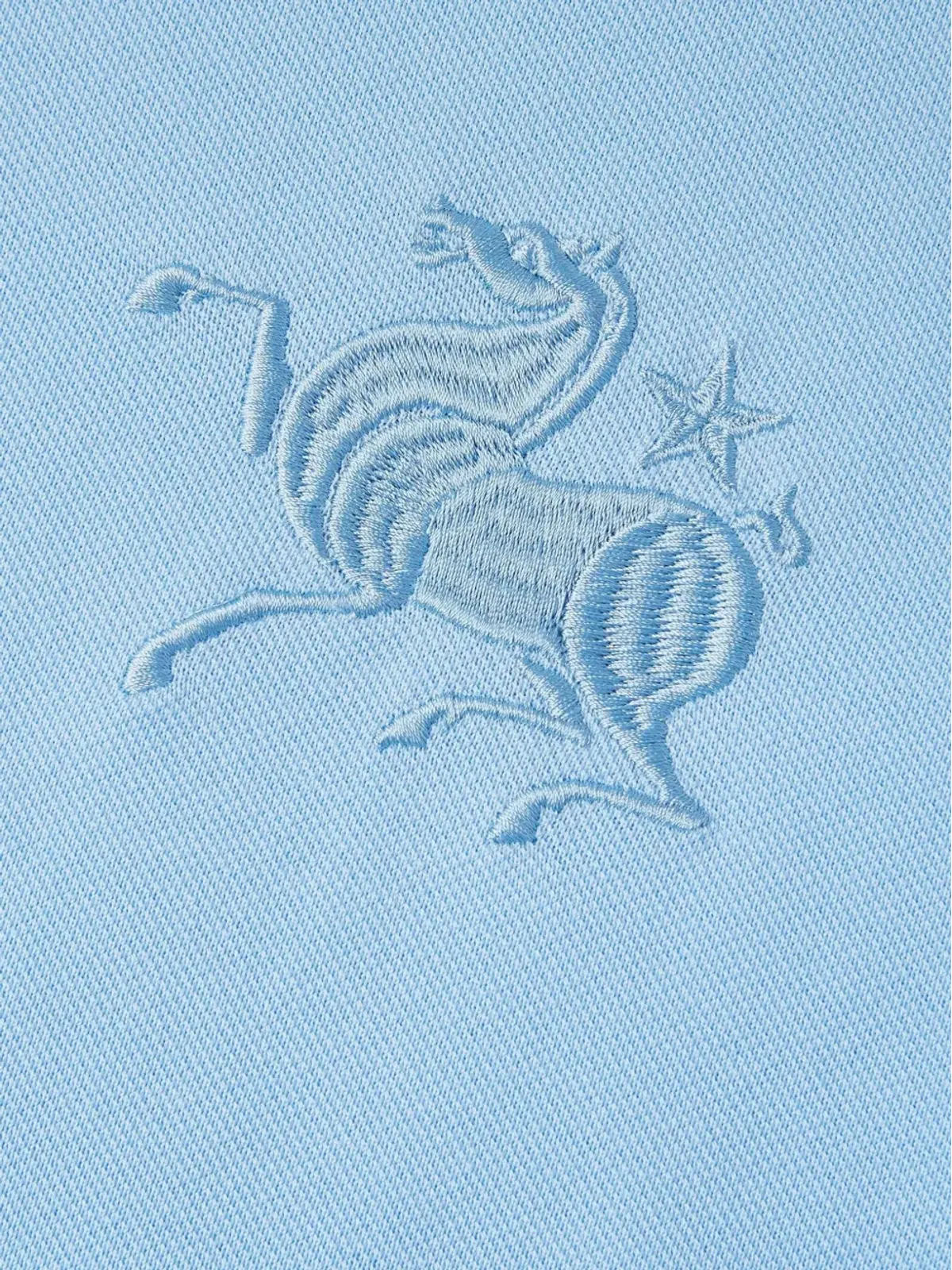 Shanghai Tang 馬と星の刺繍ポロシャツ（青） - 画像4