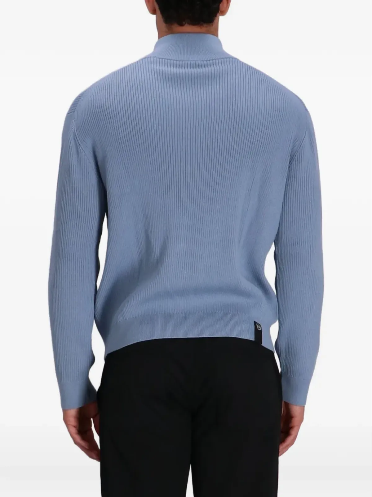 Armani Exchange リブ編みジップファスナー付きカーディガン - 画像4