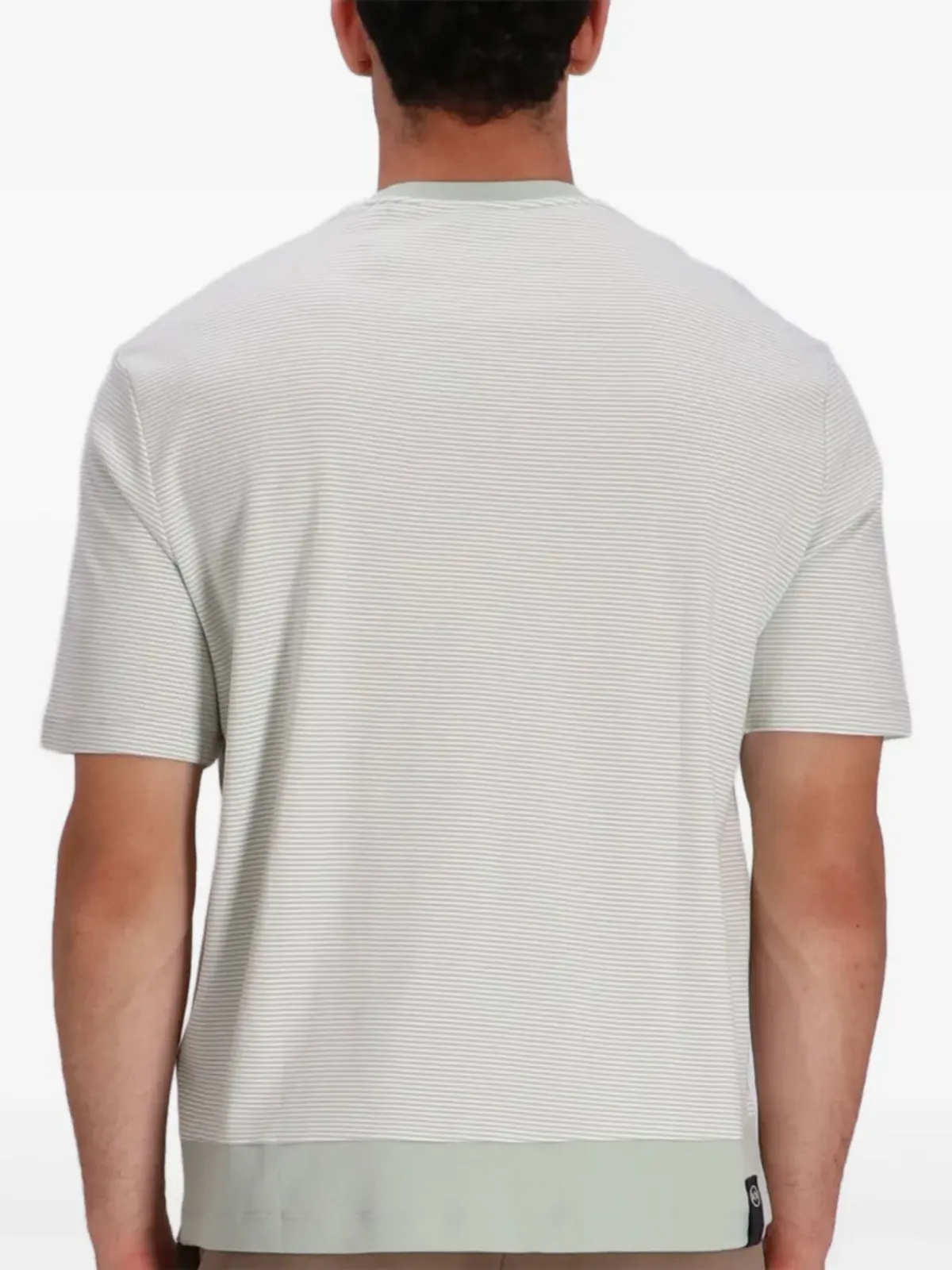 Armani Exchange ストライプ柄ロゴプリント Tシャツ - 画像4