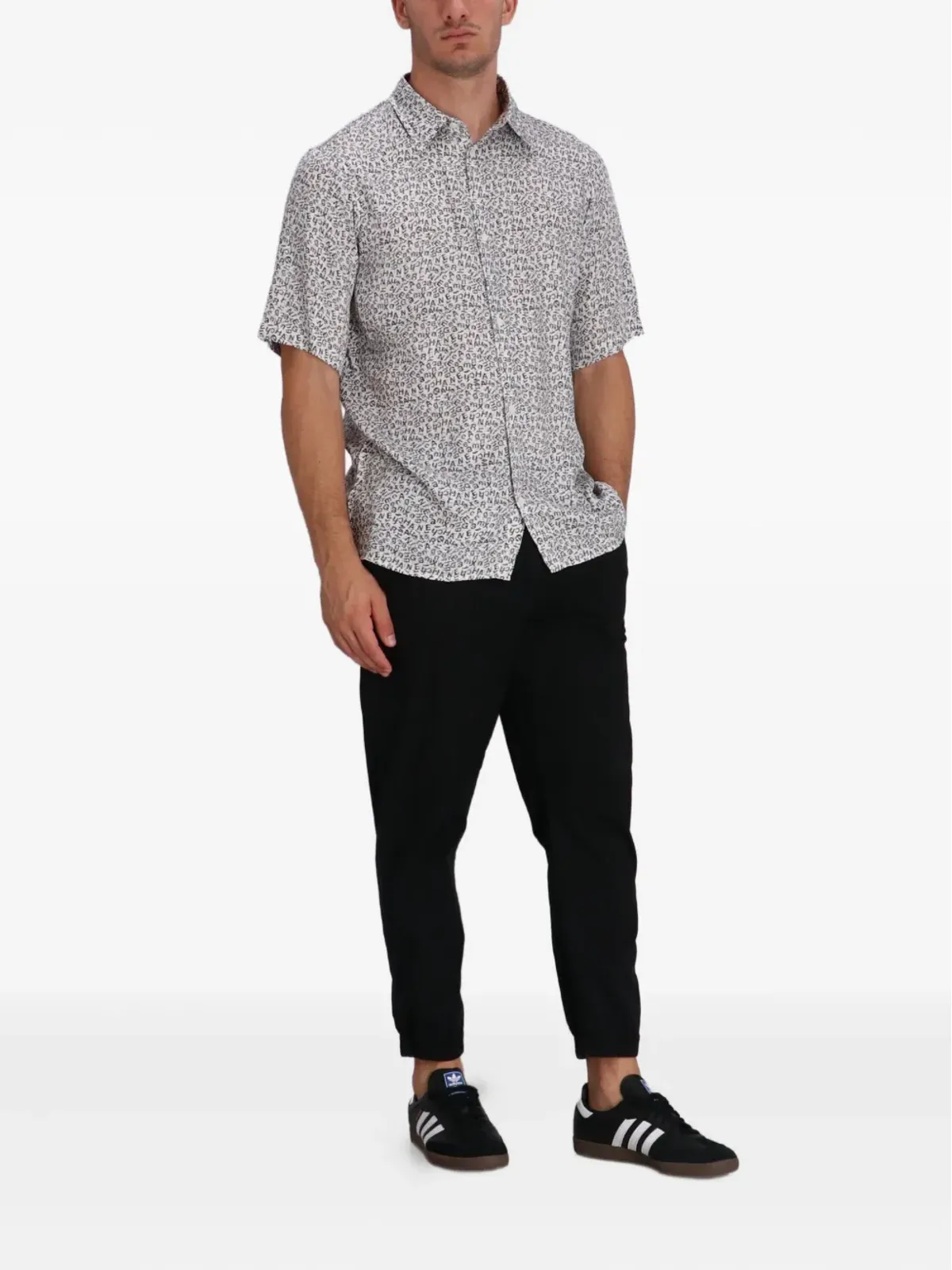 Armani Exchange オールオーバープリント 半袖シャツ - White - 画像2