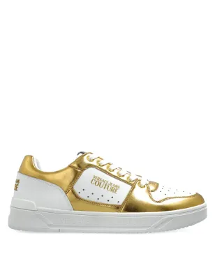 Versace Jeans Couture メタリックパネルスニーカー - ゴールド - サムネイル1