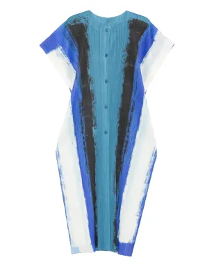Pleats Please Issey Miyake デイドレス ブラッシュストロークプリーツ柄 - サムネイル1
