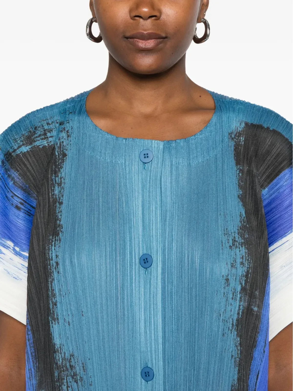Pleats Please Issey Miyake デイドレス ブラッシュストロークプリーツ柄 - 画像5