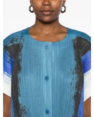 Pleats Please Issey Miyake デイドレス ブラッシュストロークプリーツ柄 - サムネイル5