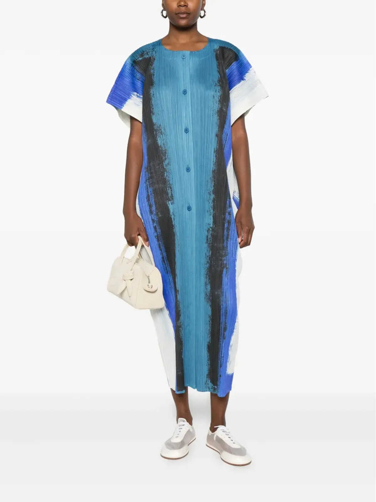 Pleats Please Issey Miyake デイドレス ブラッシュストロークプリーツ柄 - 画像2