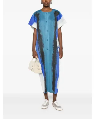 Pleats Please Issey Miyake デイドレス ブラッシュストロークプリーツ柄 - サムネイル2