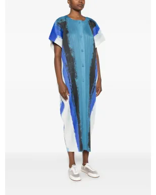 Pleats Please Issey Miyake デイドレス ブラッシュストロークプリーツ柄 - サムネイル3