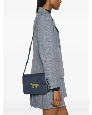 Maison Kitsuné Edie レザー ミニバッグ ブルー - サムネイル2