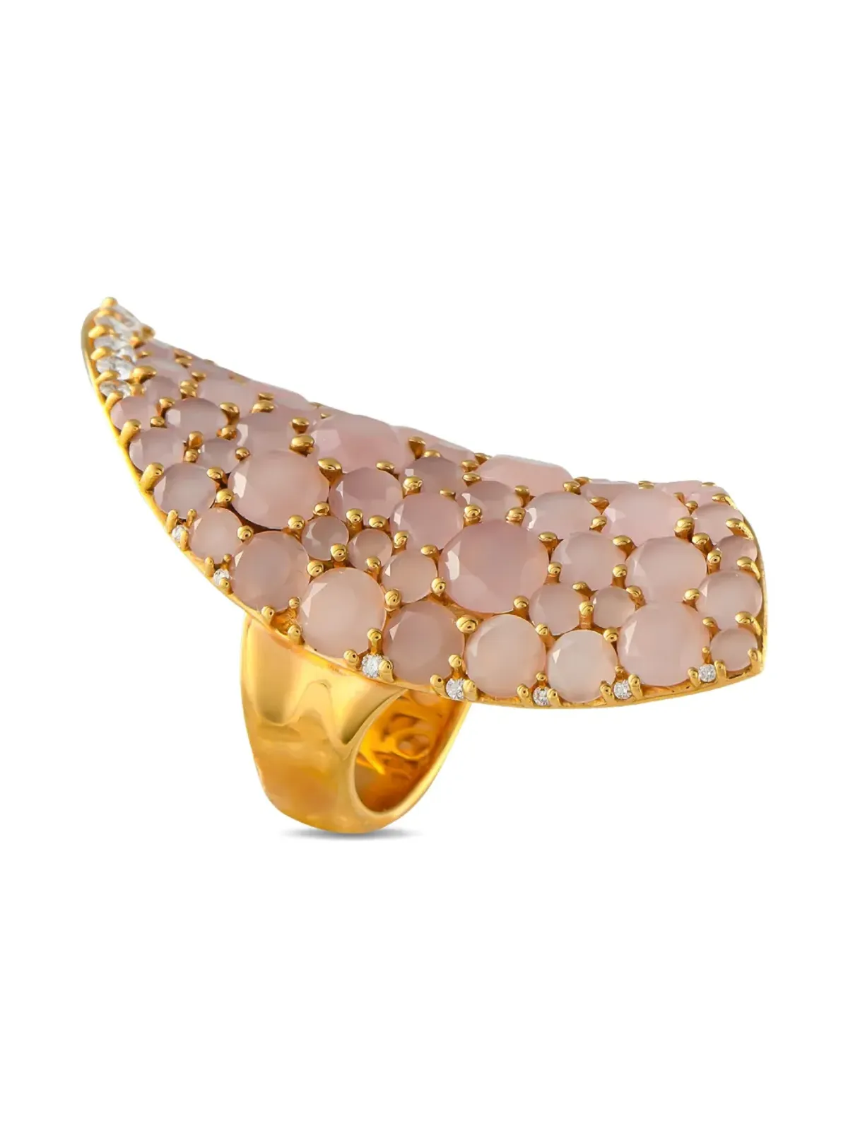 Pasquale Bruni ローズクォーツ リング 18K イエローゴールド - 画像1