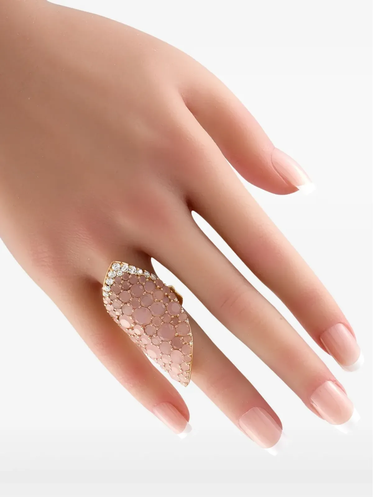Pasquale Bruni ローズクォーツ リング 18K イエローゴールド - 画像2