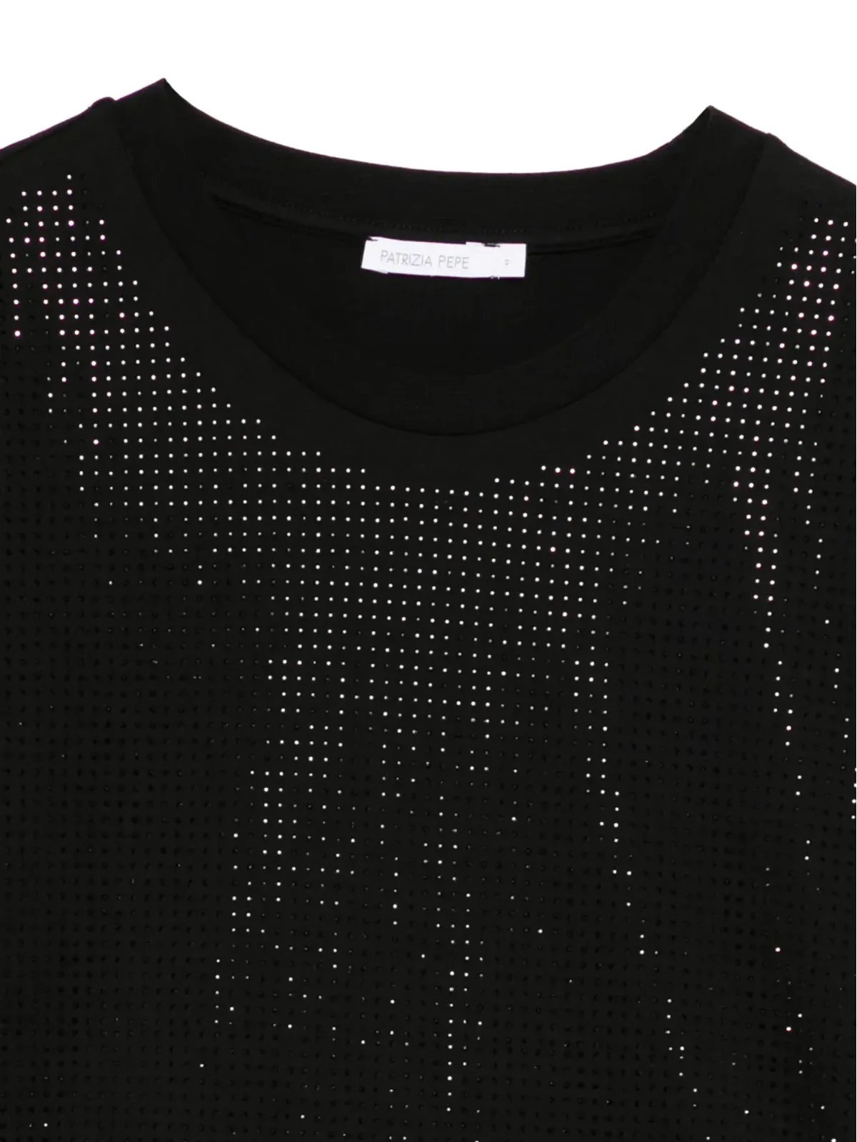 Patrizia Pepe ラインストーン装飾Tシャツ - ブラック - 画像3