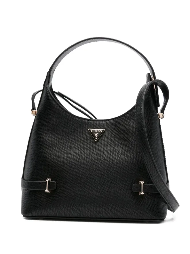 GUESS USA GUESS USA テクスチャードレザー ショルダーバッグ ブラックの商品画像