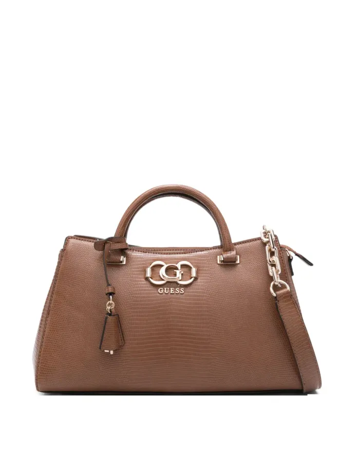 GUESS USA GUESS USA ロゴプレート蛇皮風ショルダーバッグの商品画像