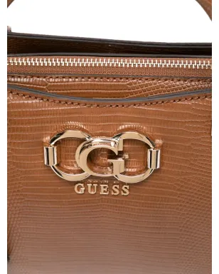 GUESS USA ロゴプレート蛇皮風ショルダーバッグ - サムネイル3