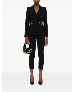 Elisabetta Franchi ダブルブレスト ジップディテール ブレザー - ブラック - サムネイル2