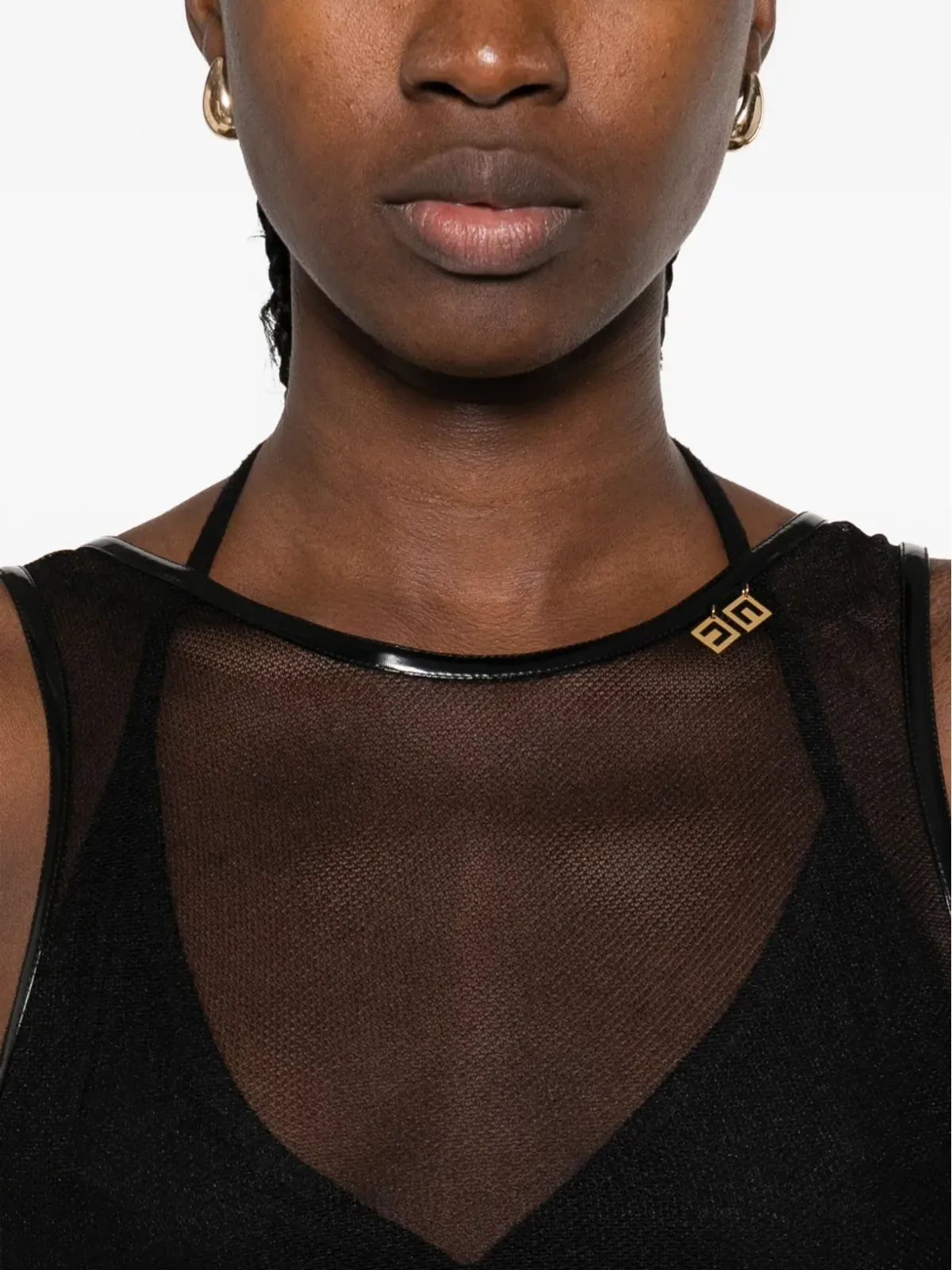 Elisabetta Franchi ノースリーブ ボディスーツ - ブラック - 画像5