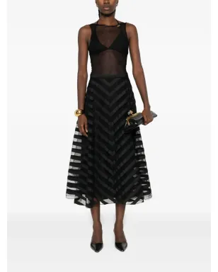 Elisabetta Franchi ノースリーブ ボディスーツ - ブラック - サムネイル2