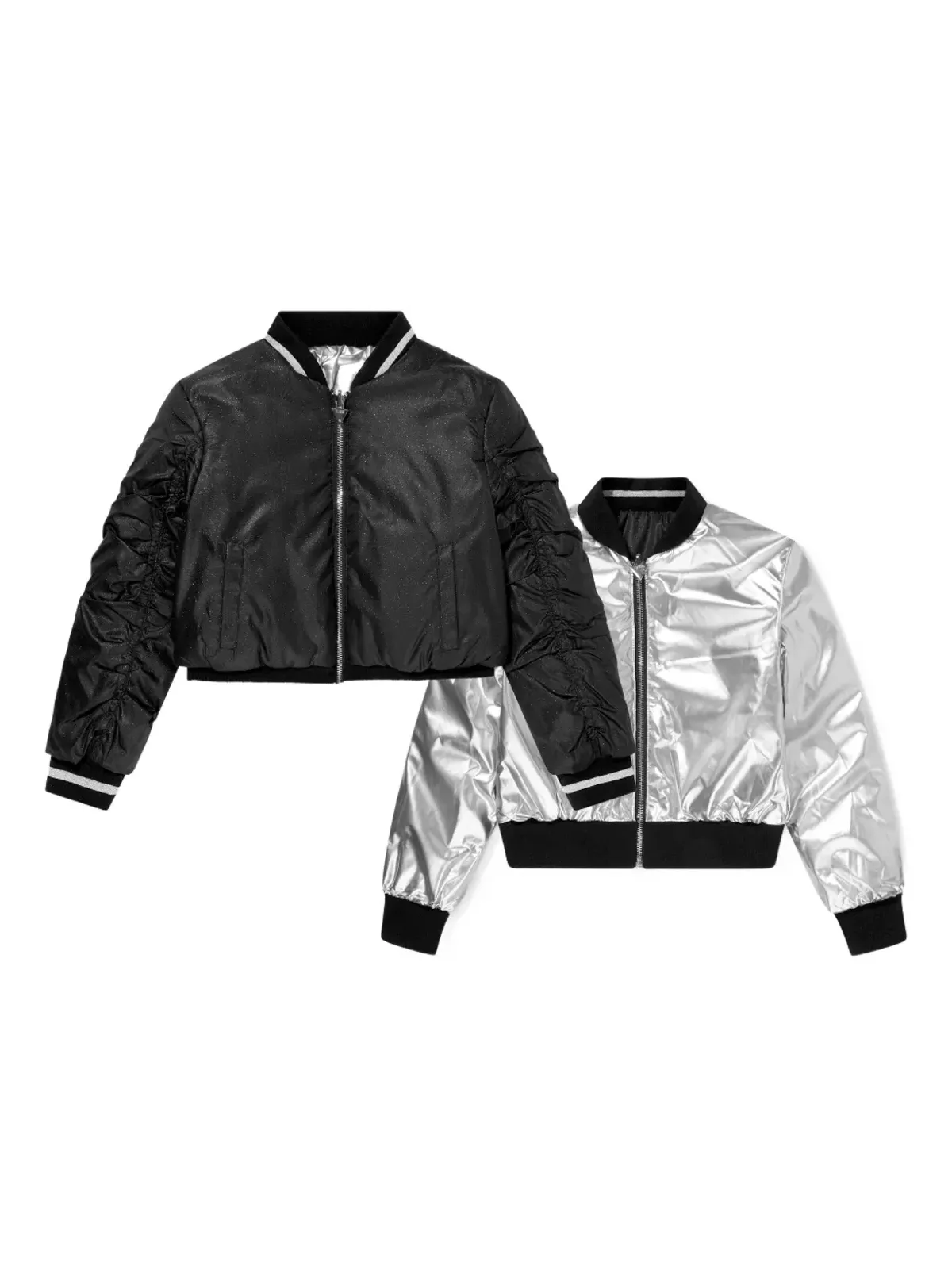 Guess Kids リバーシブルリブボンバージャケット - 画像3