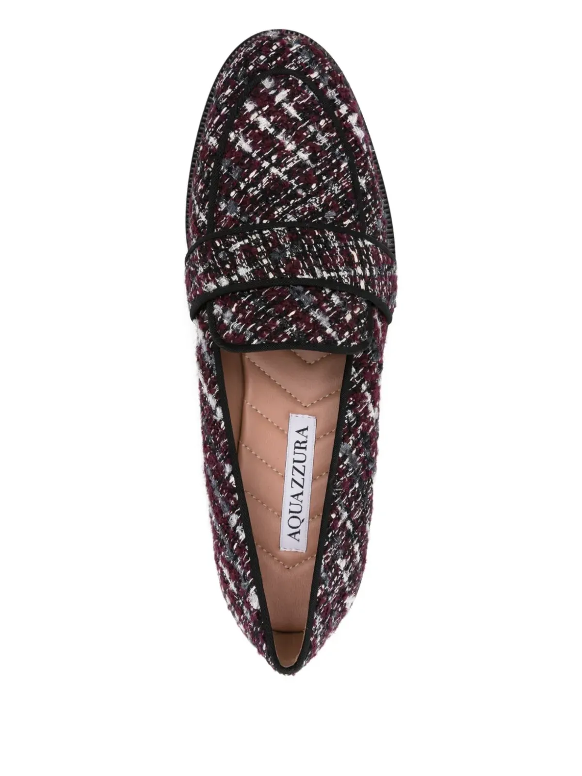 Aquazzura ツイードチェック ローファー - 画像4