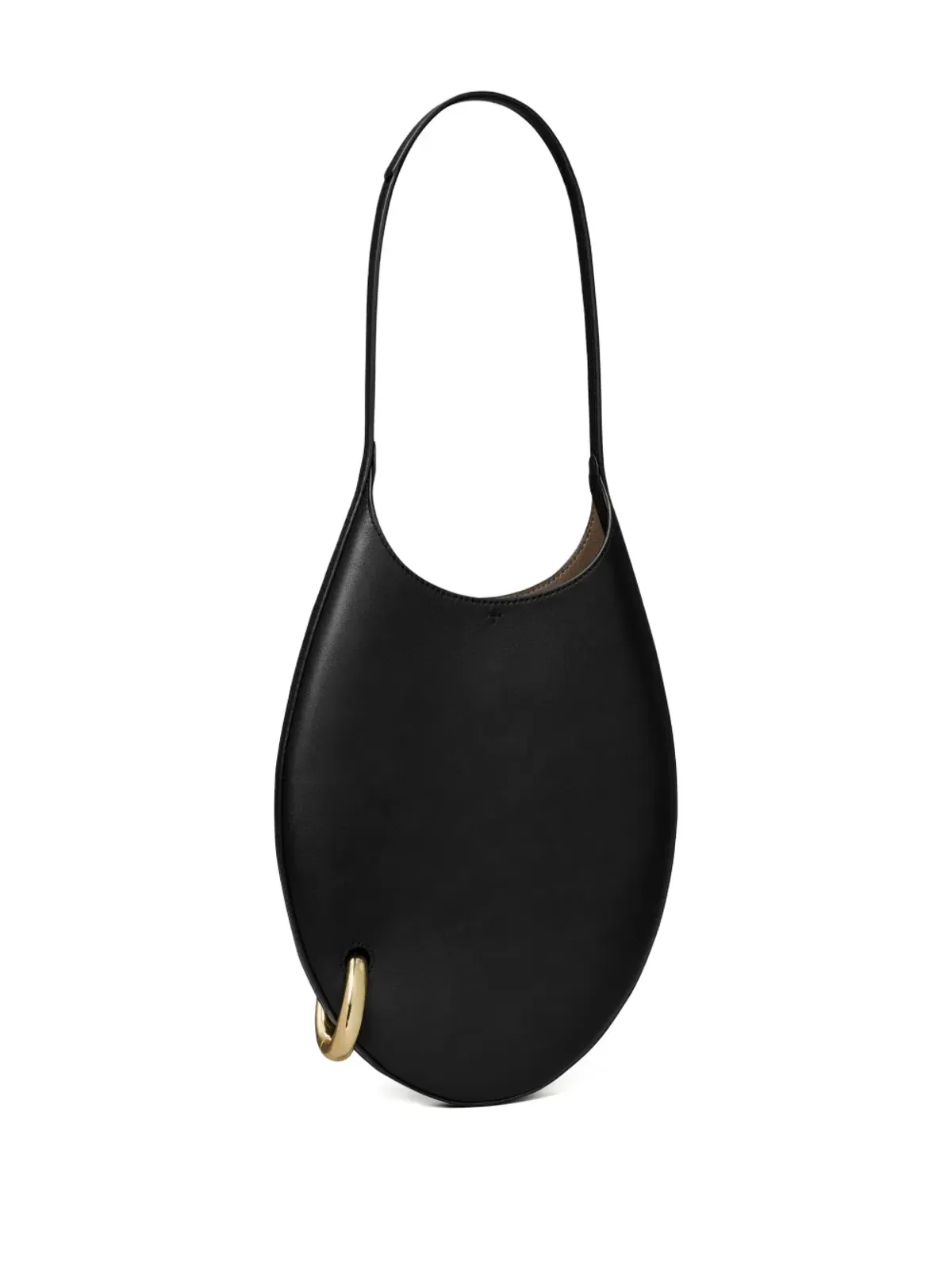 Tory Burch 小さめパンチングディテール付きレザーショルダーバッグ - ブラック - 画像2