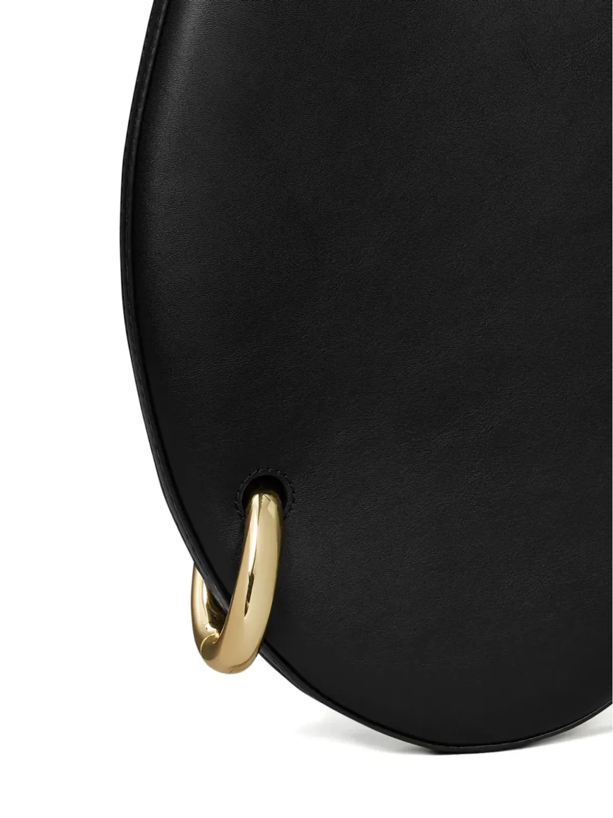 Tory Burch 小さめパンチングディテール付きレザーショルダーバッグ - ブラック - 画像3