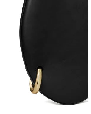 Tory Burch 小さめパンチングディテール付きレザーショルダーバッグ - ブラック - サムネイル3