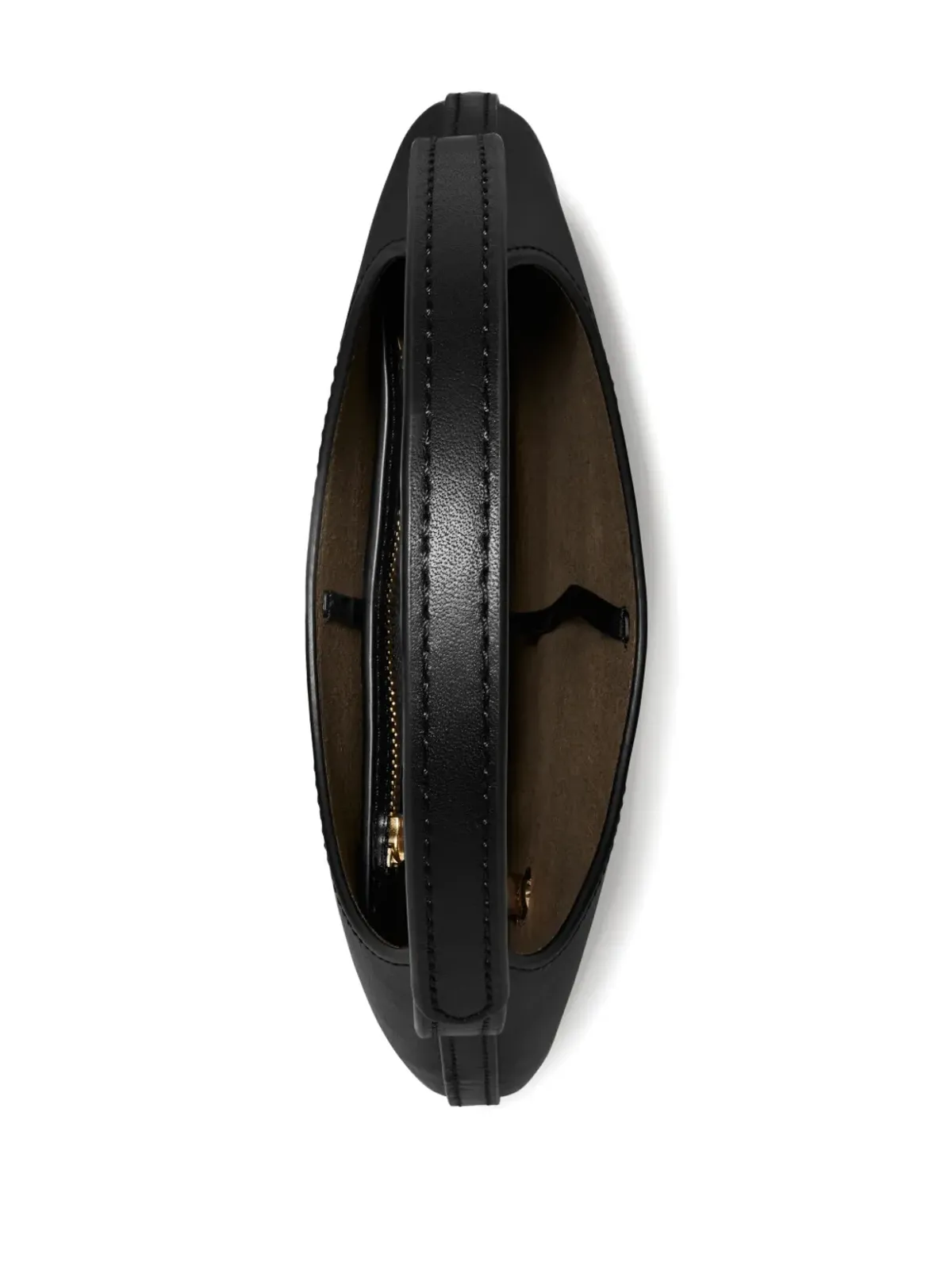 Tory Burch 小さめパンチングディテール付きレザーショルダーバッグ - ブラック - 画像4