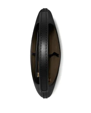 Tory Burch 小さめパンチングディテール付きレザーショルダーバッグ - ブラック - サムネイル4