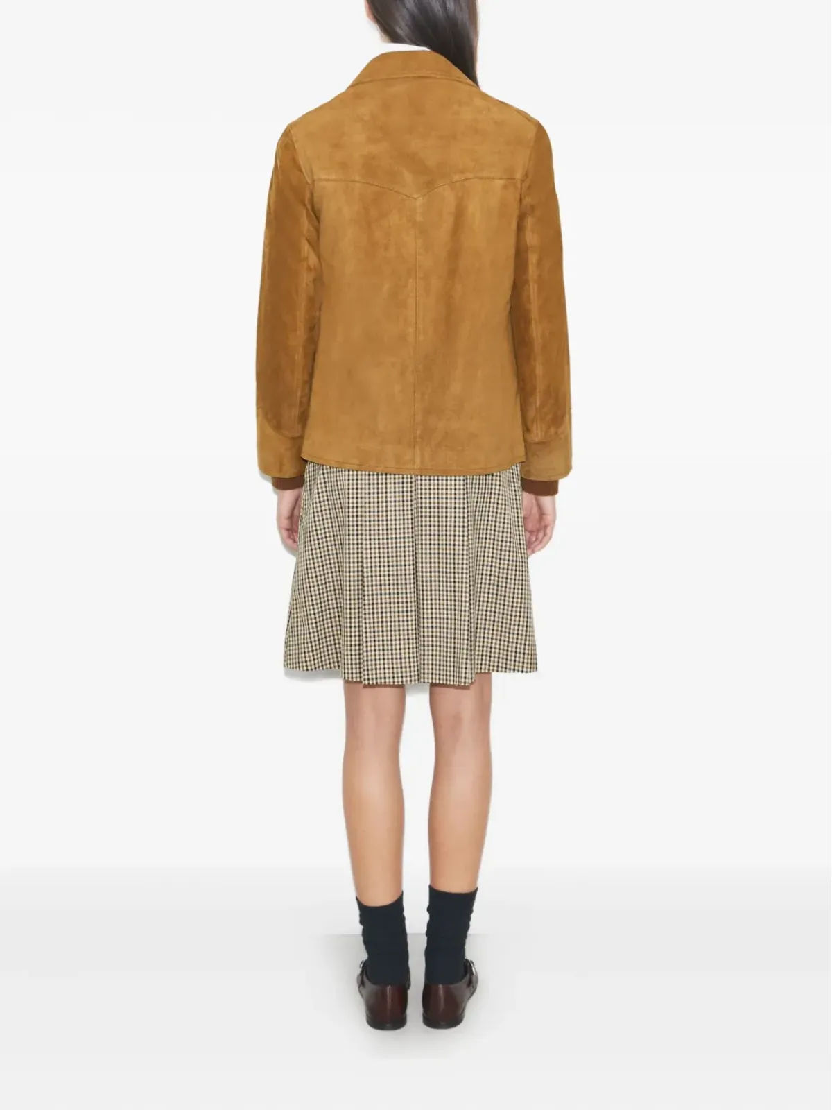 Tory Burch シングルブレストスエードブレザー - 画像3