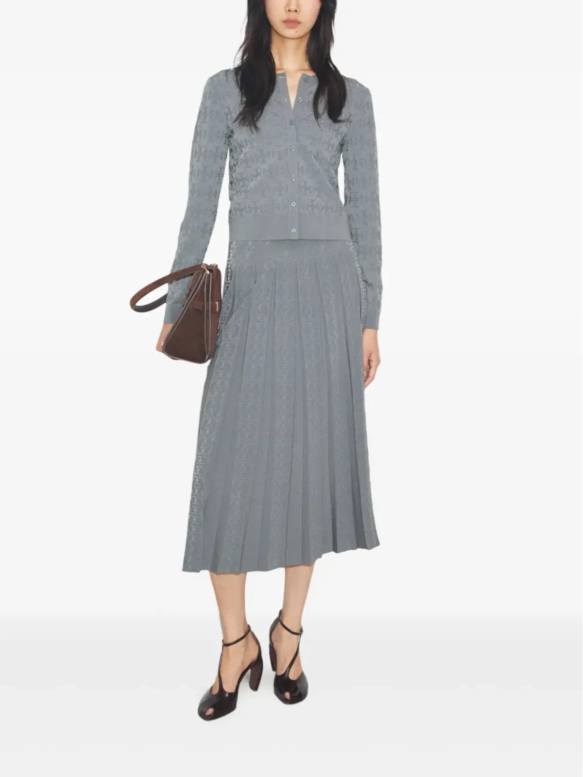 Tory Burch Tモノグラム ミディプリーツスカート - 画像2