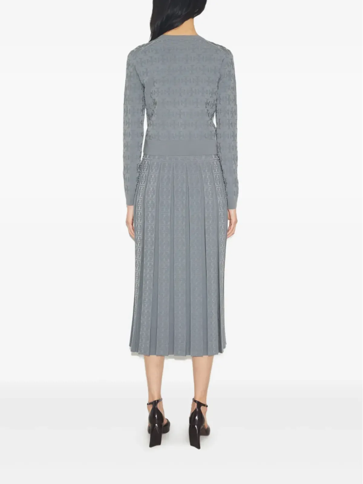 Tory Burch Tモノグラム ミディプリーツスカート - 画像3
